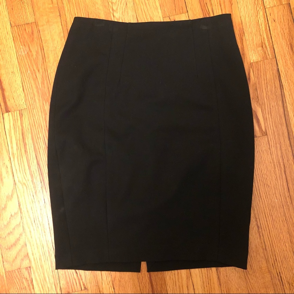 Express Knee Length Black Pencil Skirt